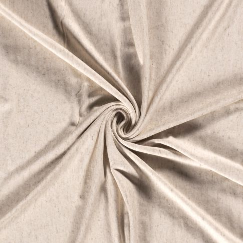 Tissu Jersey mélange Viscose Lin Beige chiné