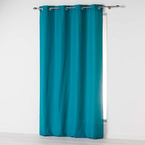 Rideau à oeillets Craftine 140 x 260 cm Microfibre Unie Lavandou Bleu