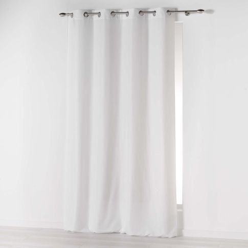 Rideau à oeillets Craftine 140 x 280 cm Microfibre Unie Lavandou Blanc