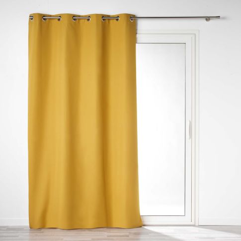 Rideau occultant Craftine 140 x 260 cm Microfibre Unie Monpazier Jaune