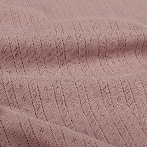 Tissu Jersey Coton ajouré Camille uni Mauve clair