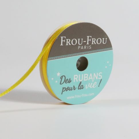 Bobinette Ruban Satin double face Frou-Frou Tournesol - 3 mm x 8 mètres