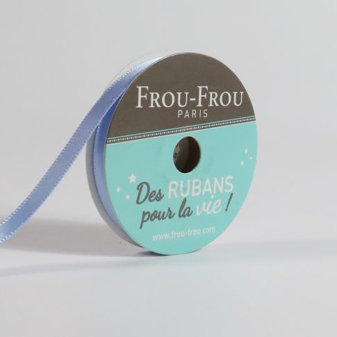 Bobinette Ruban Satin double face Frou-Frou Céleste - 6 mm x 6 mètres