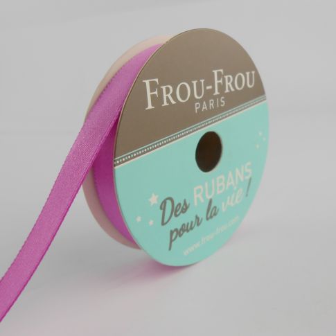 Bobinette Ruban Satin double face Frou-Frou Camelia - 9 mm x 6 mètres