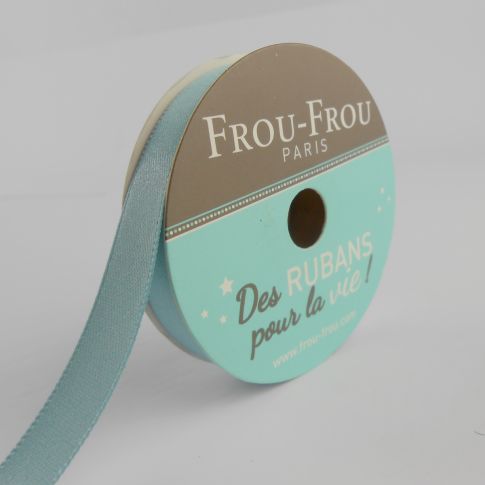 Bobinette Ruban Satin double face Frou-Frou Eucalyptus - 9 mm x 6 mètres