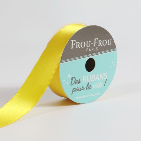 Bobinette Ruban Satin double face Frou-Frou Tournesol - 16 mm x 6 mètres