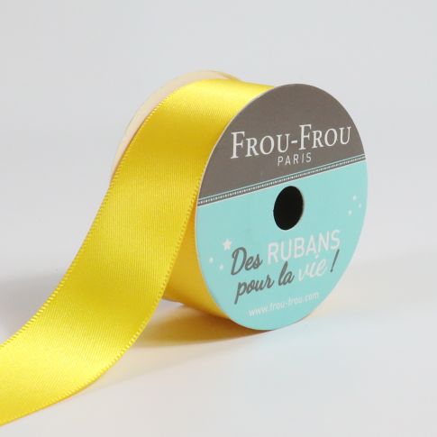 Bobinette Ruban Satin double face Frou-Frou Tournesol - 25 mm x 5 mètres