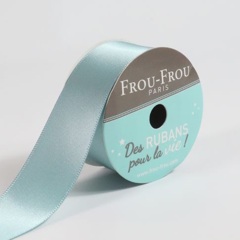 Bobinette Ruban Satin double face Frou-Frou Eucalyptus - 25 mm x 5 mètres