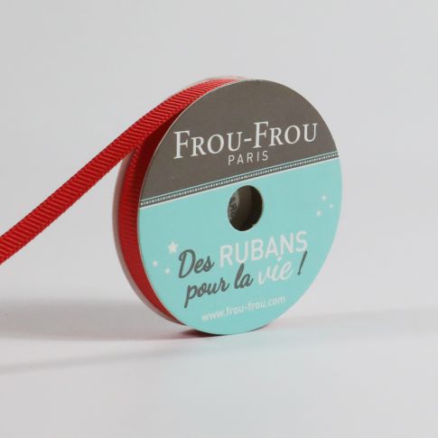 Bobinette Ruban Gros grain Frou-Frou Coquelicot - 6 mm x 6 mètres