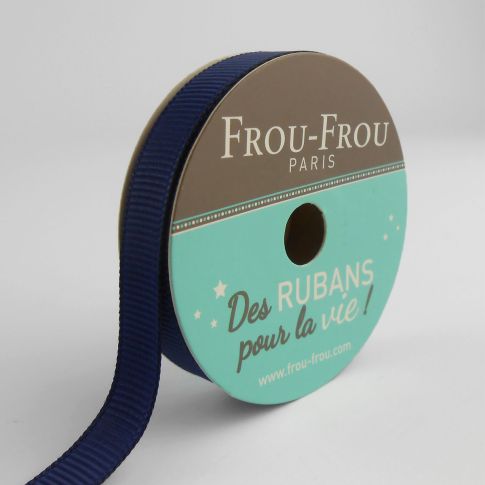 Bobinette Ruban Gros grain Frou-Frou Navy - 9 mm x 6 mètres