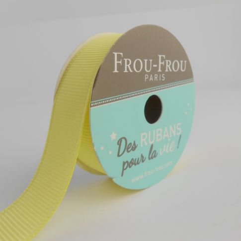 Bobinette Ruban Gros grain Frou-Frou Fleur d'oliviers - 16 mm x 6 mètres
