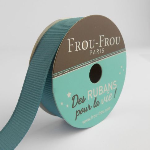 Bobinette Ruban Gros grain Frou-Frou Eucalyptus - 16 mm x 6 mètres
