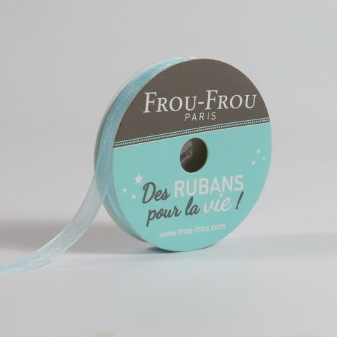 Bobinette Ruban Organza Frou-Frou Céladon - 6 mm x 8 mètres