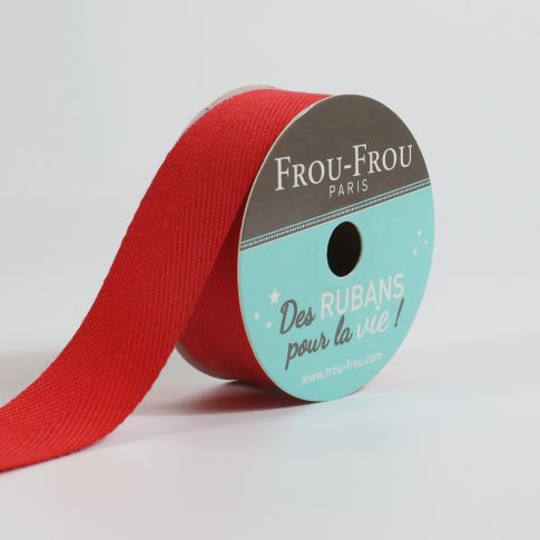 Bobinette Ruban Sergé Frou-Frou Coquelicot - 19 mm x 4 mètres