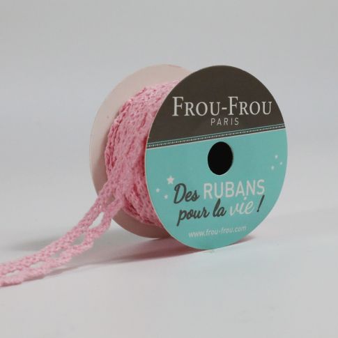 Bobinette Ruban Dentelle Frou-Frou Pétale de rose - 10 mm x 4 mètres