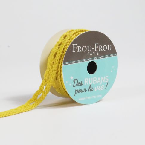Bobinette Ruban Dentelle Frou-Frou Tournesol - 10 mm x 4 mètres