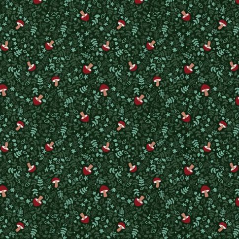 Tissu Coton imprimé Arty Vert sapin