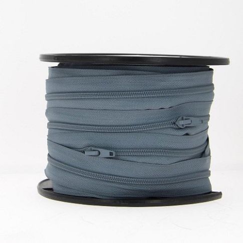 Fermeture spirale N°5 avec curseurs Gris ardoise - Au mètre
