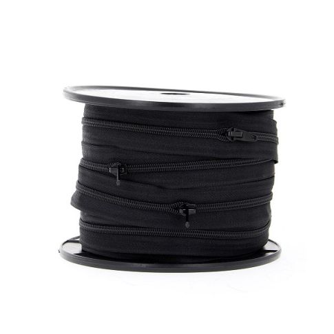Fermeture spirale N°5 avec curseurs Noir - Au mètre