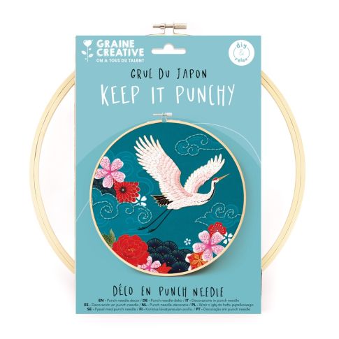 Kit Punch Needle Grue du Japon - Graine Créative