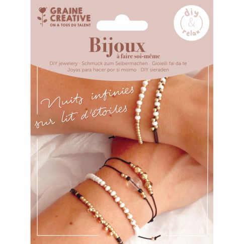 Kit Bijoux à faire soi-même Or et noir