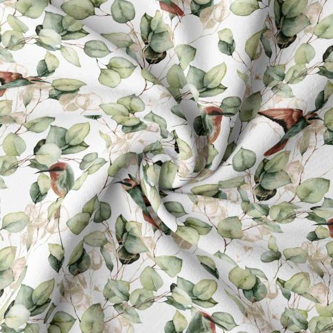 Tissu Coton imprimé Digital Arty Vert menthe