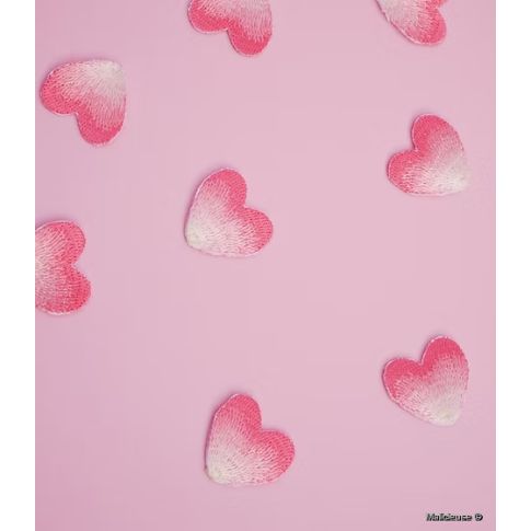 Ecusson Thermocollant Mini Coeur Grenadine