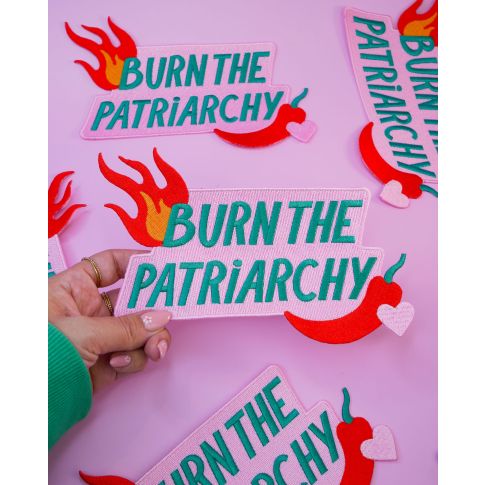 Ecusson Thermocollant Burn the Patriarchy XL