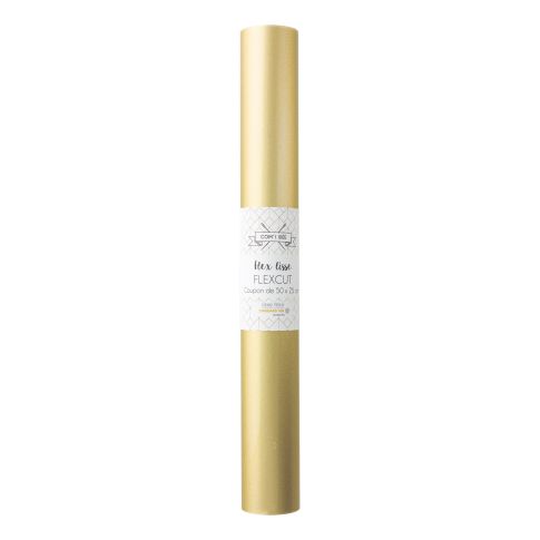 Flex lisse thermocollant Com'1 idée uni Doré - 50x25 cm