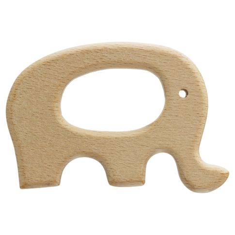 Anneau de dentition bébé en bois Com'1 idée - Eléphant