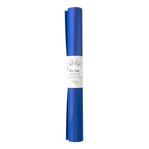 Flex lisse thermocollant Com'1 idée uni Bleu roi - 50x25 cm