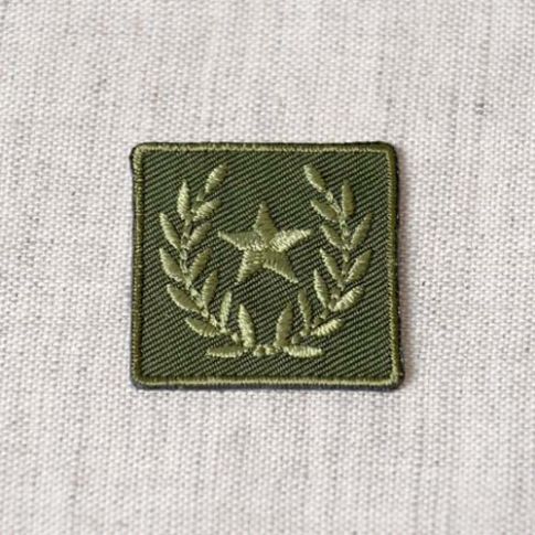 Ecusson Thermocollant Badge Etoile - Vert kaki