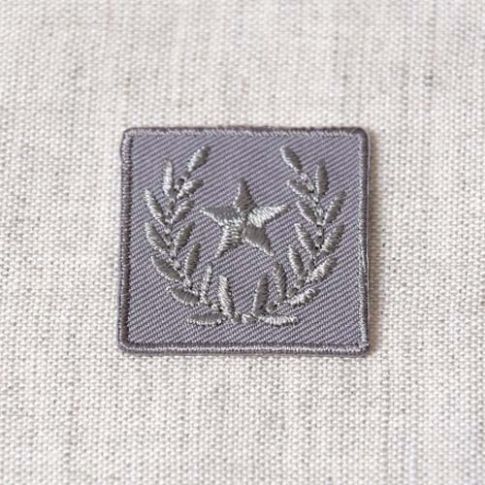 Ecusson Thermocollant Badge Etoile - Gris clair