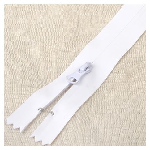 Fermeture invisible imperméable 20 cm - Blanc