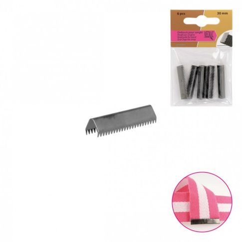Embout pour sangle 30 mm x6 - Gris