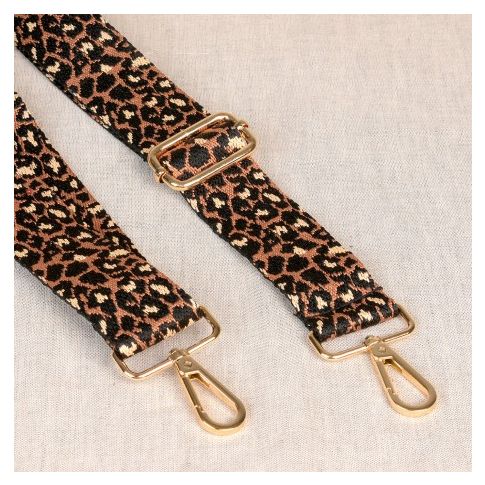 Sangle pour sac 38 mm Léopard - Avec mousquetons
