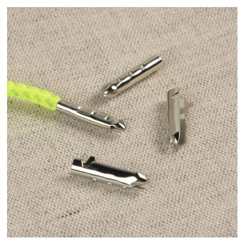 Embouts métal pour cordons et lacets - Argent