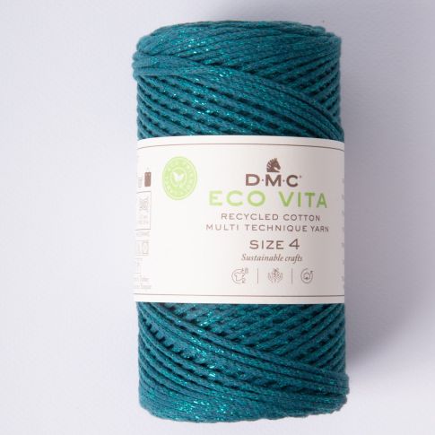 Fil Eco Vita – Métallisé - Coton Recyclé Taille 4 Canard