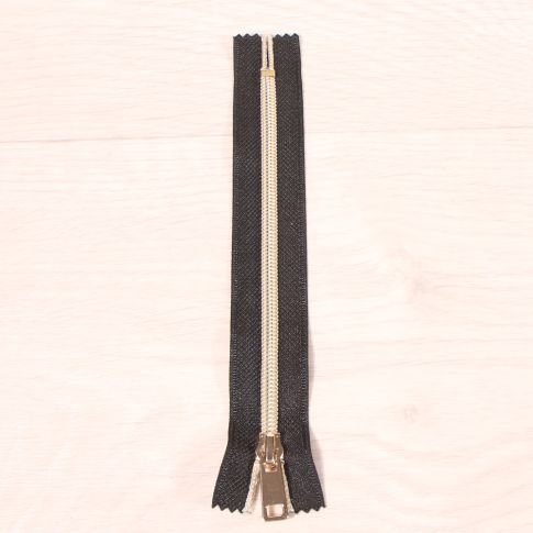 Fermeture métal non séparable Craftine Or 18 cm