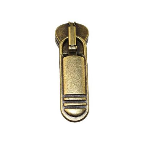 Curseur Fantaisie n°10  pour fermeture éclair Injecté n° 5 - Bronze