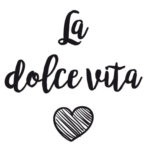 Sticker textile thermo-adhésif  7x7 cm - La Dolce Vita 