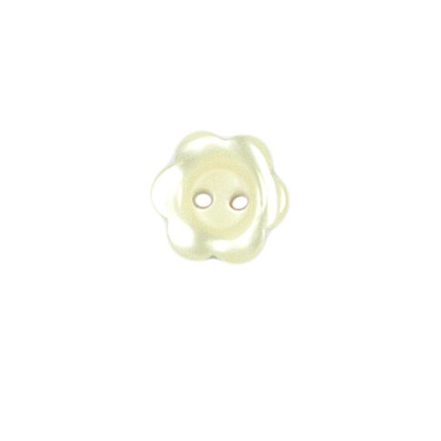 Bouton Yves fleur 12 mm - Ecru