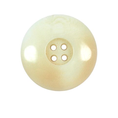 Bouton incurvé nacré Vera 27 mm - Blanc