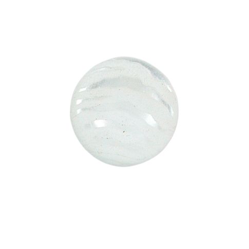 Bouton zébré Marie-Etienne 18 mm - Blanc