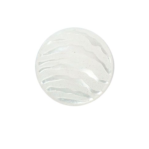 Bouton zébré Marie-Etienne 22 mm - Blanc