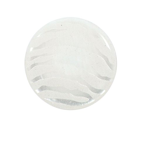 Bouton zébré Marie-Etienne 27 mm - Blanc