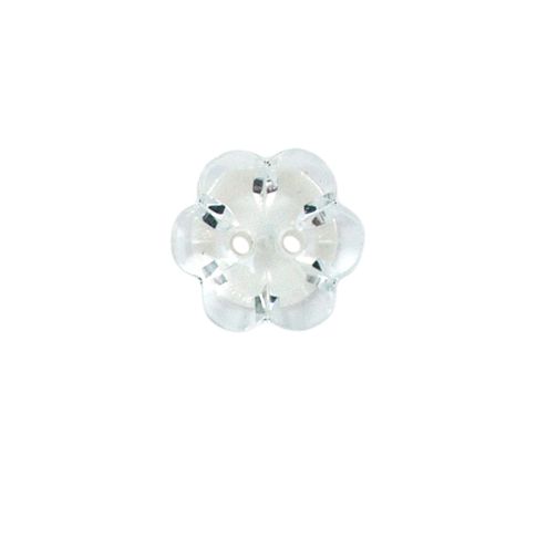 Bouton Loris fleur transparante 15 mm