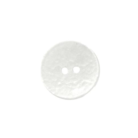 Bouton effet froissé 18 mm - Blanc