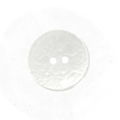 Bouton effet froissé 22 mm - Blanc