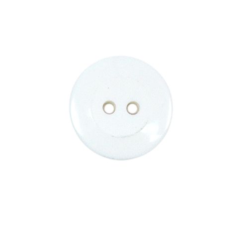 Bouton Alejandro incurvé 18 mm - Blanc